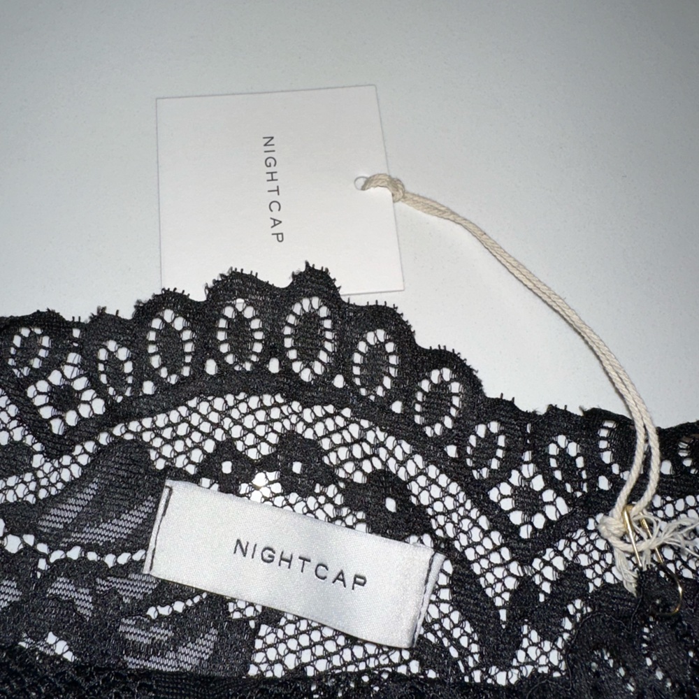 Nightcap “Chartres” black lace cropped long sleeve top & pencil skirt set S - Picture 9 of 16